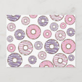 Donuts, rosa Donuts, Lila Donuts Postkarte (Vorderseite)