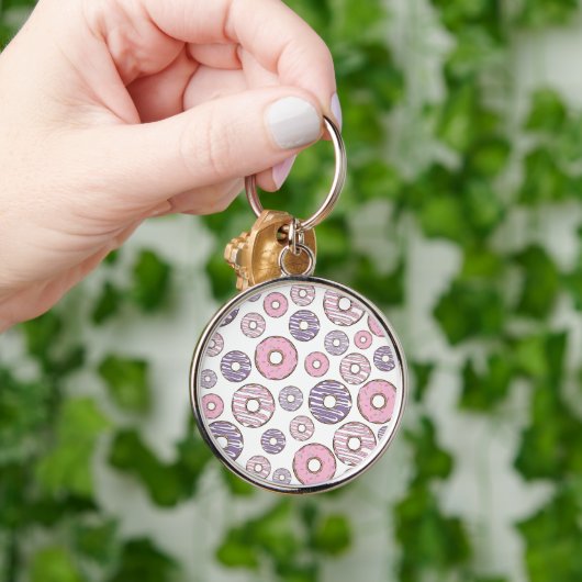 Donuts, rosa Donuts, Lila Donuts Schlüsselanhänger (Hand)