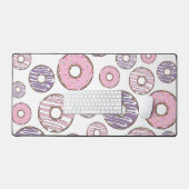 Donuts, rosa Donuts, Lila Donuts Schreibtischunterlage (Tastatur & Maus)