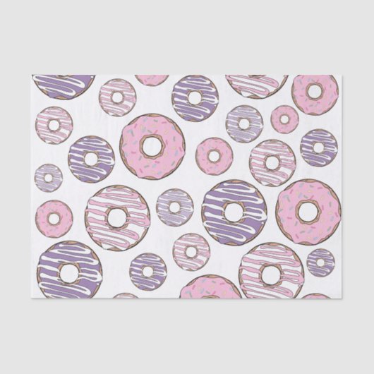 Donuts, rosa Donuts, Lila Donuts Seidenpapier (Vorderseite)