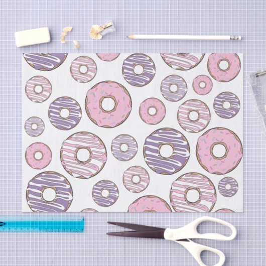 Donuts, rosa Donuts, Lila Donuts Seidenpapier (Handwerk)