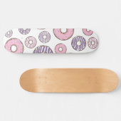Donuts, rosa Donuts, Lila Donuts Skateboard (Horizontal)