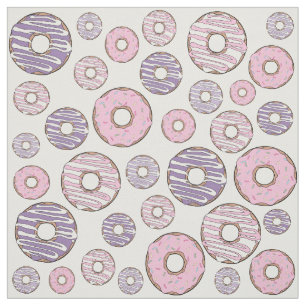 Donuts, rosa Donuts, Lila Donuts Stoff