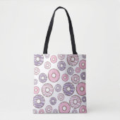 Donuts, rosa Donuts, Lila Donuts Tasche (Vorderseite)