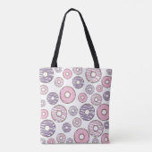 Donuts, rosa Donuts, Lila Donuts Tasche (Rückseite)