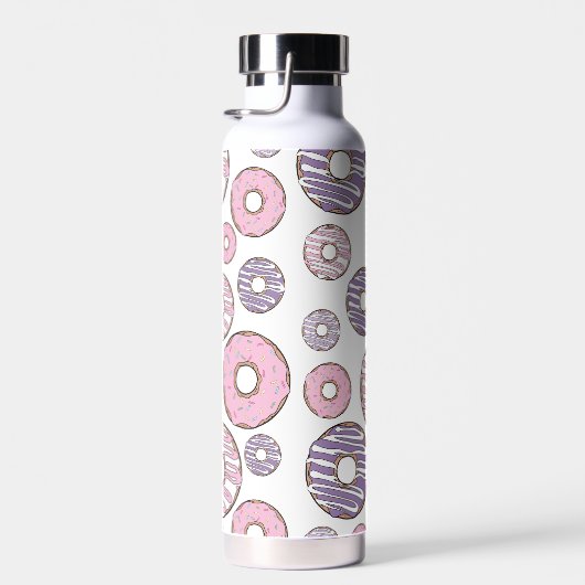 Donuts, rosa Donuts, Lila Donuts Trinkflasche (Rechts)