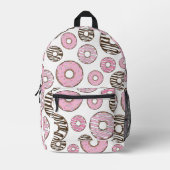 Donuts, rosa Donuts, weiße Donuts Bedruckter Rucksack (Vorderseite)