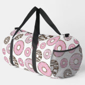 Donuts, rosa Donuts, weiße Donuts Duffle Bag (Rechte Ecke)