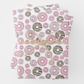 Donuts, rosa Donuts, weiße Donuts Geschenkpapier Set (Beispiel)