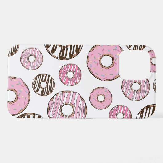 Donuts, rosa Donuts, weiße Donuts iPhone Hülle (Rückseite (Horizontal))