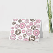 Donuts, rosa Donuts, weiße Donuts Karte (Vorderseite)