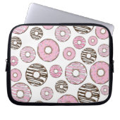 Donuts, rosa Donuts, weiße Donuts Laptopschutzhülle (Vorderseite)