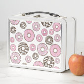 Donuts, rosa Donuts, weiße Donuts Metall Brotdose (Beispiel)