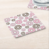 Donuts, rosa Donuts, weiße Donuts Rechteckiger Pappuntersetzer (angewinkelt)