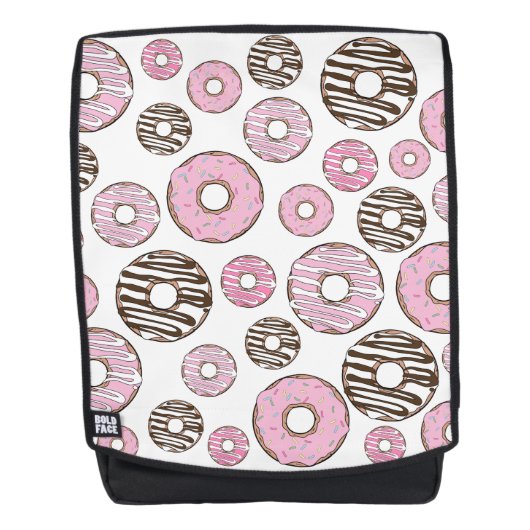 Donuts, rosa Donuts, weiße Donuts Rucksack (Vorderseite)