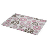 Donuts, rosa Donuts, weiße Donuts Schneidebrett (Ecke)