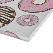 Donuts, rosa Donuts, weiße Donuts Schneidebrett (Ecke)