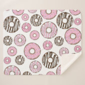 Donuts, rosa Donuts, weiße Donuts Sherpadecke (Vorderseite (Horizontal))