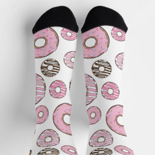 Donuts, rosa Donuts, weiße Donuts Socken