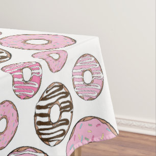 Donuts, rosa Donuts, weiße Donuts Tischdecke