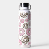 Donuts, rosa Donuts, weiße Donuts Trinkflasche (Rückseite)