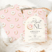 Donuts Rosa Sweet One 1. Geburtstag Einladung