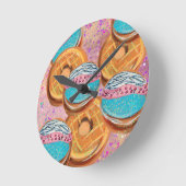 Donuts Runde Wanduhr (Winkel)