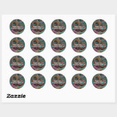 Donuts Runder Aufkleber (Blatt)