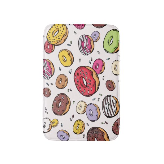 Donuts seamless pattern badematte (Vorderseite Vertikal)