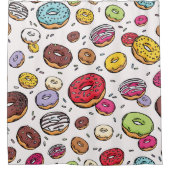 Donuts seamless pattern duschvorhang (Vorderseite)