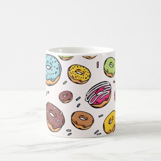 Donuts seamless pattern kaffeetasse (Mittel)