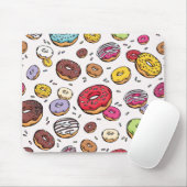 Donuts seamless pattern mousepad (Mit Mouse)