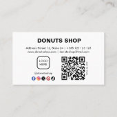 Donuts Shop Bäckerei Niedlich QR Code Loyalty Card Treuekarte (Rückseite)