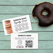 Donuts Shop Bäckerei Niedlich QR Code Loyalty Card Treuekarte