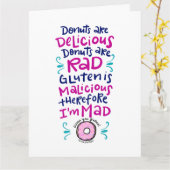 Donuts sind köstlich karte (Gelbe Blume)