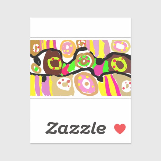 Donuts Spaß Aufkleber (Blatt)