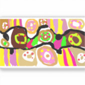 Donuts Spaß Aufkleber (Vorderseite)