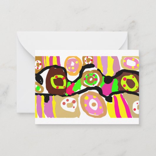 Donuts Spaß Mitteilungskarte (Vorderseite)