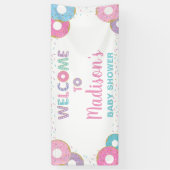 Donuts Sprinkles Geburtstagsdusche Hintergrund Banner (Vertikal)