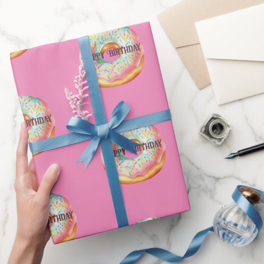 Donuts streut Aquarellpapier Geschenkpapier (Schenken)