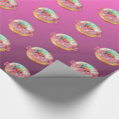 Donuts streut Wasserfarbe Geschenkpapier (Ecke)