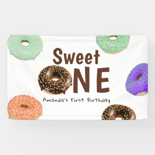 Donuts Sweet One 1. Geburtstag Banner