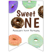 Donuts Sweet One 1. Geburtstag Wimpelkette (Zweite Fahne)
