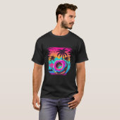 Donuts Synthwave 80er Retrowave Ästhetik 1 T-Shirt (Vorne ganz)