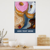 Donuts Text hinzufügen Poster (Küche)