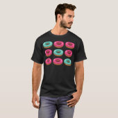 Donuts Tic Tac Toe Pink Green Donut lustiger Kreuz T-Shirt (Vorne ganz)