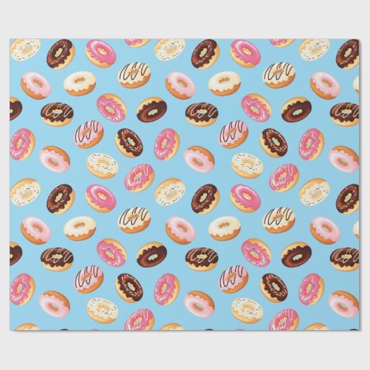 Donuts Tiled Design Geschenkpapier (Flach)