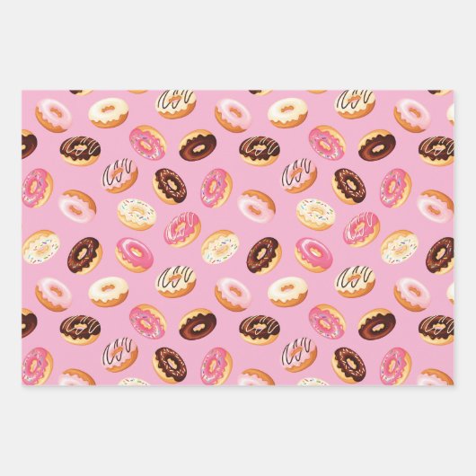 Donuts Tiled Design Geschenkpapier Set (Vorderseite 3)