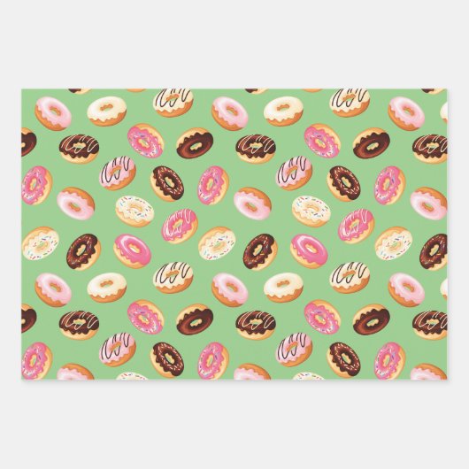 Donuts Tiled Design Geschenkpapier Set (Vorderseite 2)