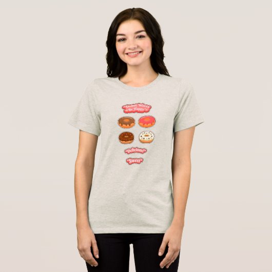 Donuts Tri-Blend Shirt (Vorderseite voll)